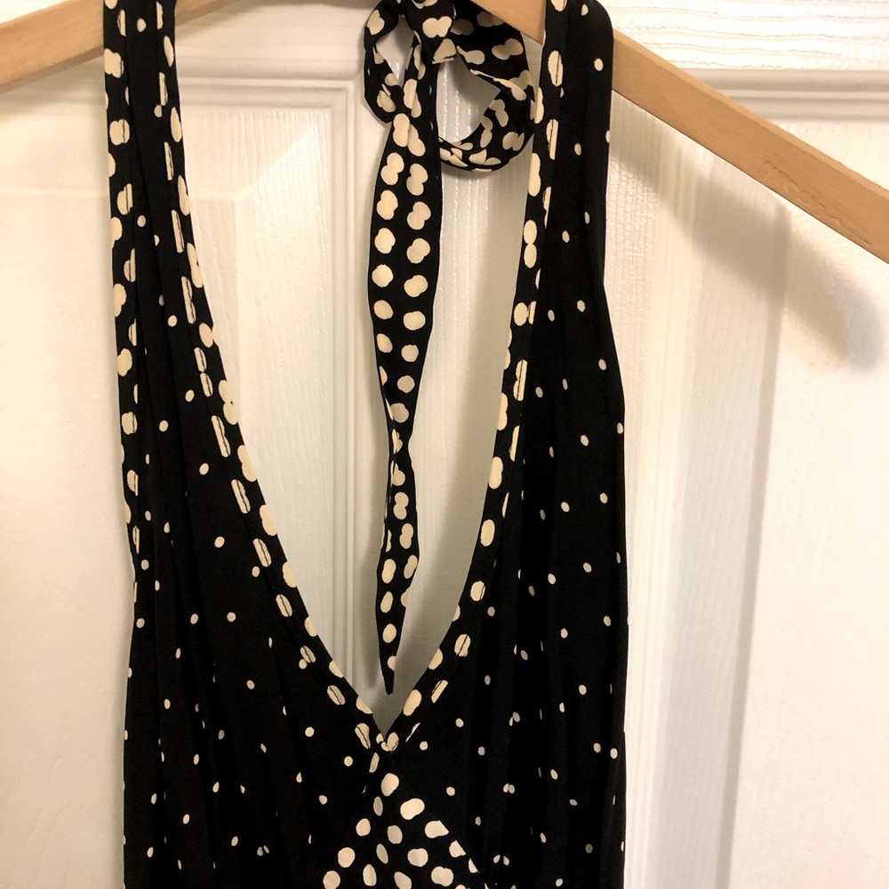 Halter Dress (Black & Cream) M - S/M